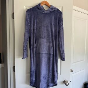Cozy Purple Hooded Blanket Robe
